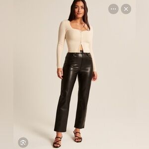 Abercrombie & Fitch Skinny high rise Faux Leather pants